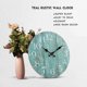 thumbnail image 5 of Reloj de pared, decoración de reloj de cocina silencioso sin tictac de 10 pulgadas verde azulado kaili Sencillez, 5 of 5