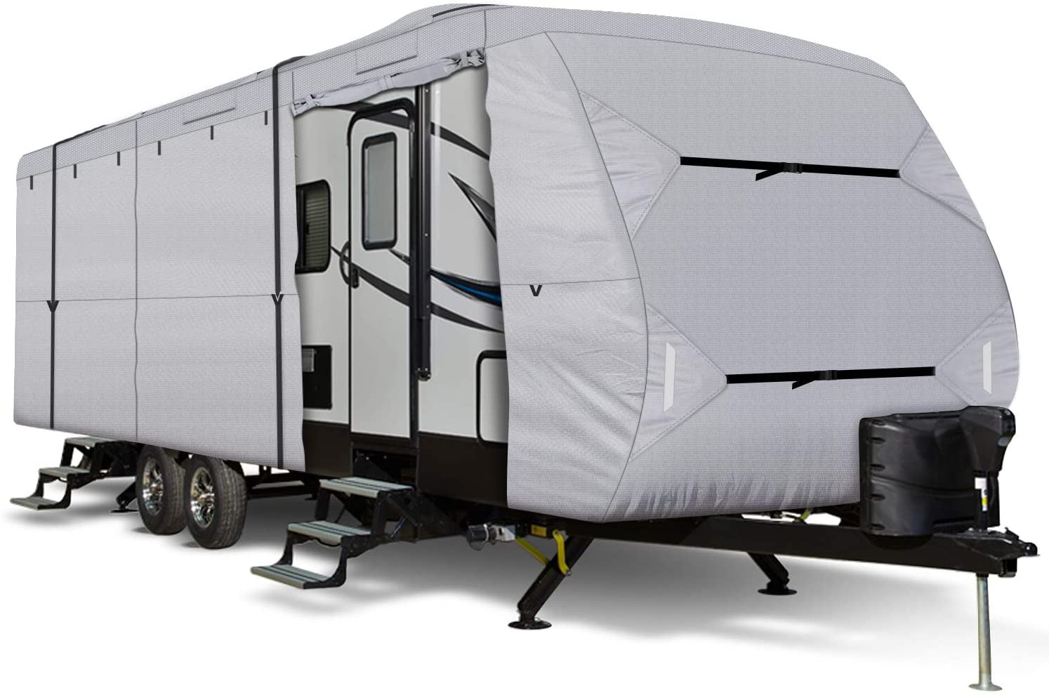 Lightweight & Waterproof Camper Cover RVMasking RV Class C Cover 26-29 L with Free Adhesive Repair Patch 