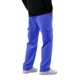 thumbnail image 4 of Plus Size Wide Leg Baggy Sweatpants for Men Elastic Waist Cargo Jogger Pants with Side Pockets for Gym Lounge Casual Wear Royal Blue XL, 4 of 8