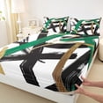 thumbnail image 3 of Homewish Minimalist Lines Full Size Sheets 4-Piece for Kids Children Teens,Abstract Geometric Stripes Breathable Bed Sheets,Mid Century Lightweight Sheet Sets,Ultra Soft Home Decor, 3 of 7