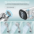 thumbnail image 2 of JDO Shower Head Holder for Shower Head, Mount Bracket with LED Display Shower Thermometer, IPX7 Waterproof Shower Head Thermometer Suitable for Baby Bath Kitchen Bathroom, 2 of 4