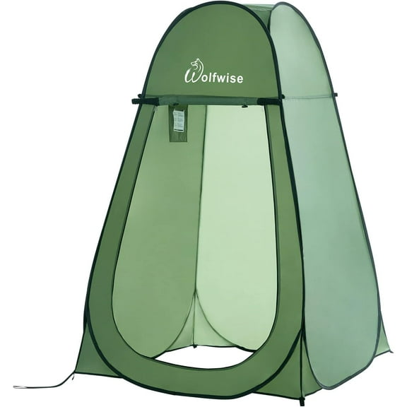 Portable Pop Up Privacy Shower Tent, Spacious Changing Room, Dressing Room, Sun Sunshade Canopy Outdoor Rain Shelter, Backpack Privacy Shelters for Camping, Hiking, Beach, Toilet, Green
