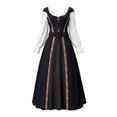 thumbnail image 7 of LEKWK Renaissance Dress for Women Lace-Up Long Sleeve Maxi Dress Vintage Medieval Dress Flowy Gorgeous Outfit for Halloween Cosplay Theme Party, 7 of 7