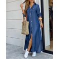 thumbnail image 4 of Robe d'Été pour Femmes Printemps/été Mode Sexy Chemise Maxi Robe Femmes, 4 of 4