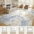 thumbnail image 3 of UERMEI 10'x14' Large Area Rugs for Living Room, Washable Non-slip Soft Indoor Modern Abstract Rug for Bedroom Dining Room Office Home Decor Carpet, Blue & Brown, 3 of 9
