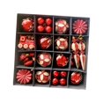 thumbnail image 1 of 60 adornos colgantes navideños, colgantes de tren navideño, manualidades con copos de nieve para fiestas de cumpleaños al aire libre, celebraciones en Champán rojo dorado, 1 of 8