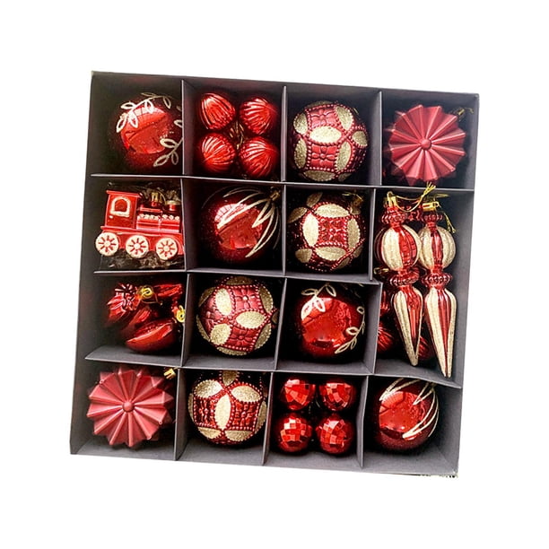 Adornos navideños colgantes Macarena 60 piezas Champán rojo dorado