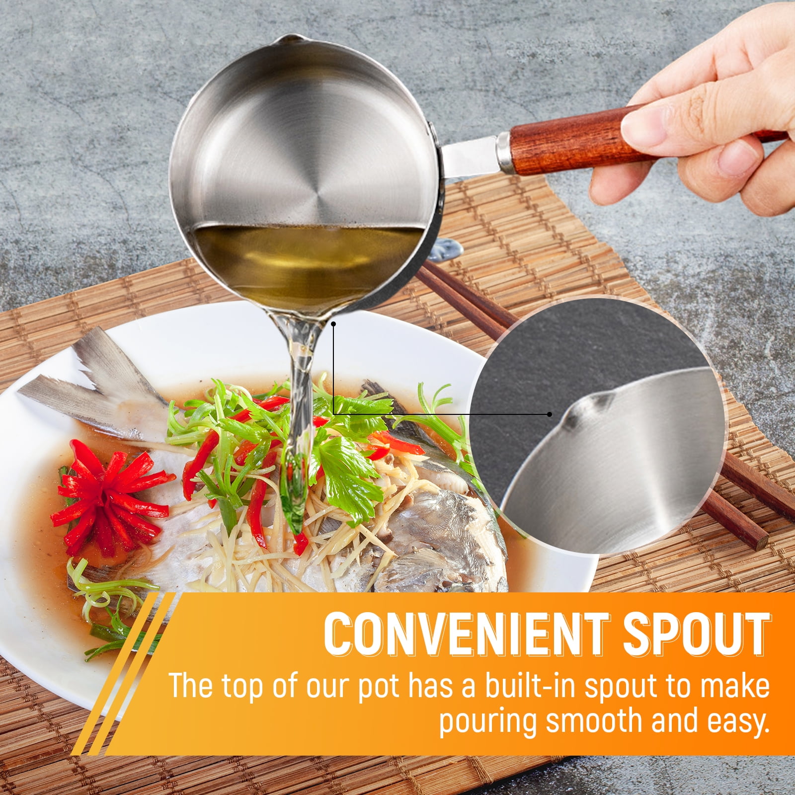  Generic Mini Stainless Steel Soup Pot with Double Small  Saucepan for Warming Soup, 150ml: Home & Kitchen