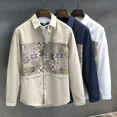 thumbnail image 4 of Camisa de hombre con gráfico de carga azul Camisas para hombre Trendyol Button Up Social Original Barata Marca I Asia Nuevo en Cool Normal Diseñador Xxl, 4 of 5