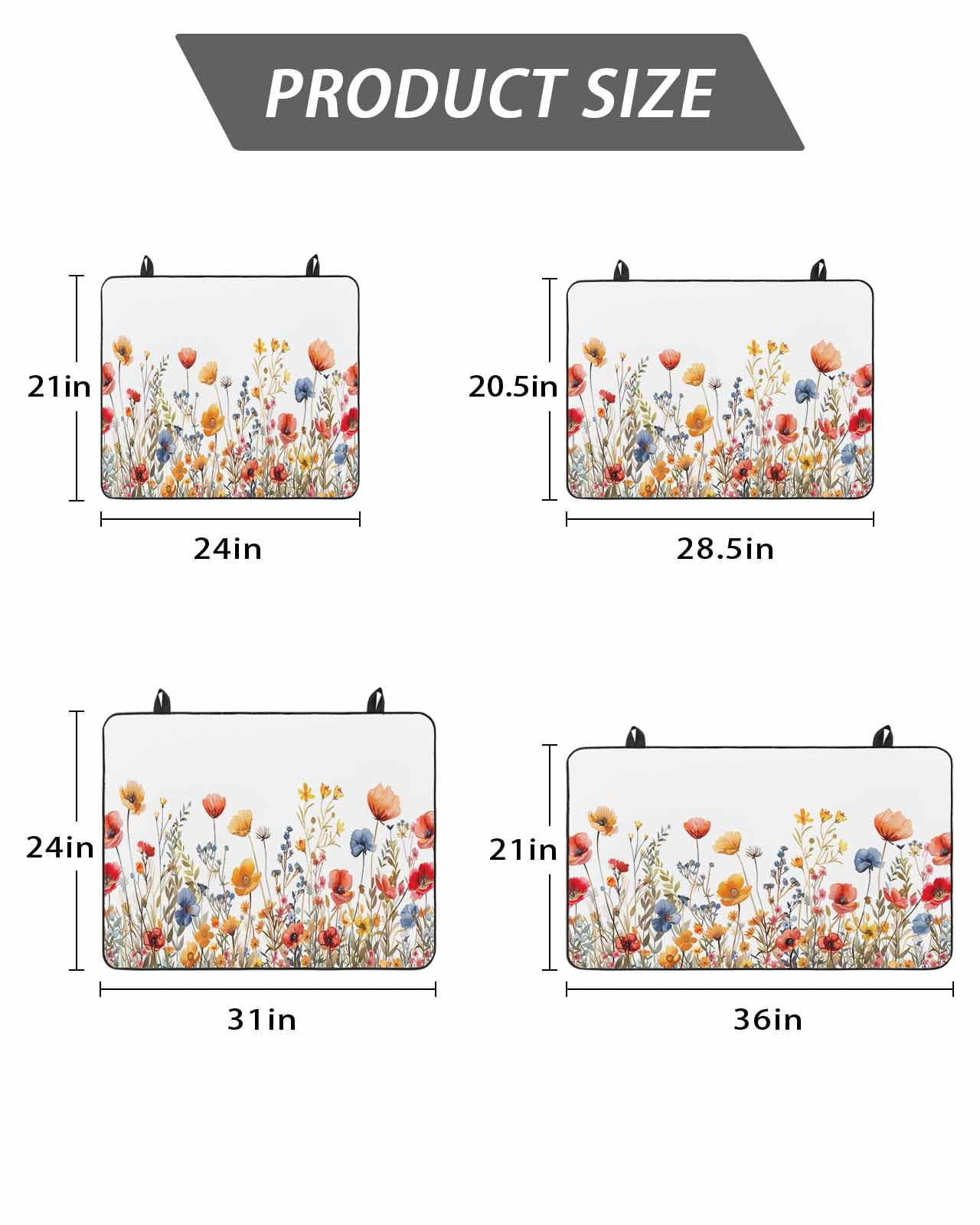 Stove Top Covers for Electric Stove, Yellow Red Blue Spring Floral Glass Stovetop Cover Protector, Summer Botanical Flowers Induction Cooktop Protector Oven Mat for Kitchen Countertop 24"x21"