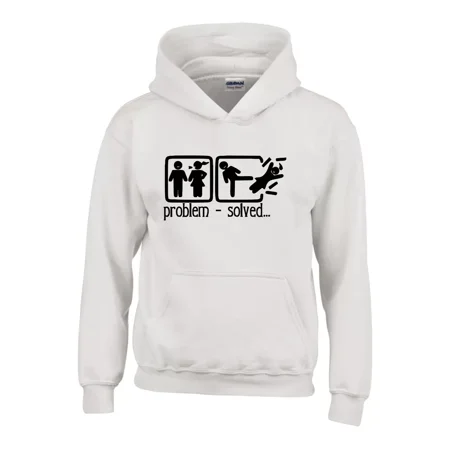 Problem Solved Break up Hoodie Funny Joke Divorced Gift Present Idea For Him Her