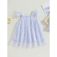 thumbnail image 2 of Bagilaanoe Toddler Baby Girl Tulle Dress 3D Flower/Butterfly Fly Sleeve A-line Princess Dresses 6M 12M 2T 3T 4T 5T Kid Summer Swing Sundress, 2 of 9