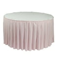thumbnail image 2 of Your Chair Covers - 17 ft x 29 Inch Polyester Pleated Table Skirt Blush, 2 of 3