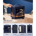 thumbnail image 6 of VigorPro 360° Rotating Jewelry Box, Jewelry Organizer for with Transparent Window & Mirror(Dark Blue+Black), 6 of 8