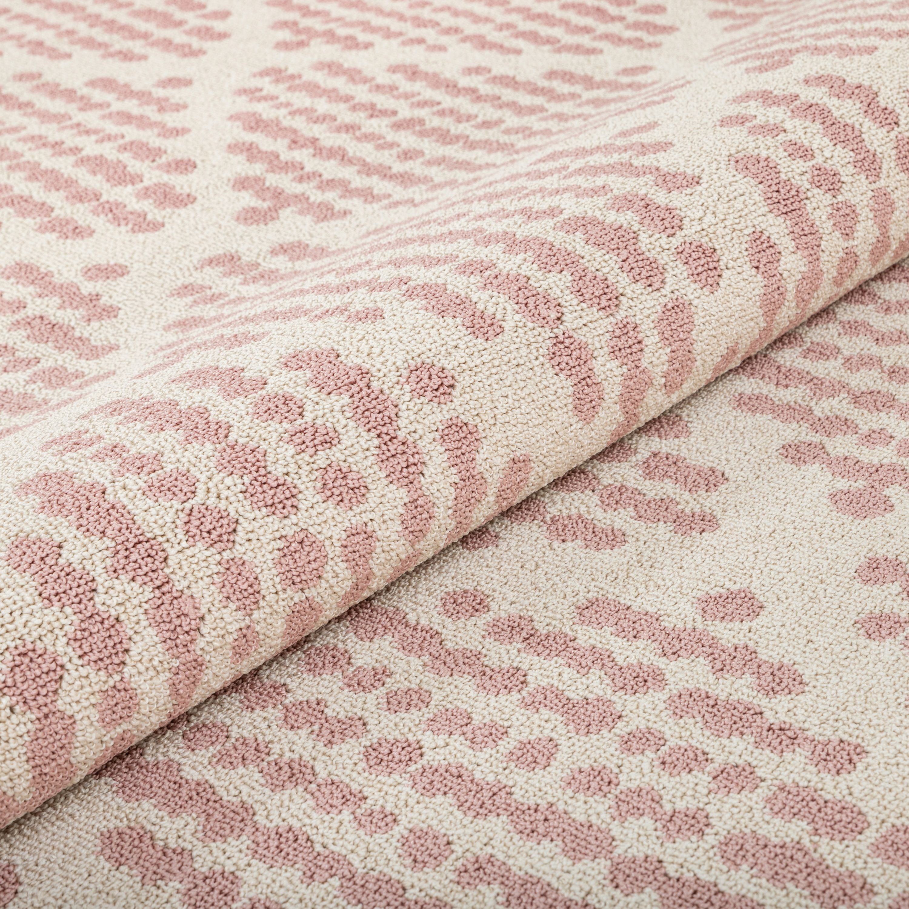 Well Woven Loop-De-Loop Round Trellis NA Modern Area Rug, Pink