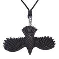 thumbnail image 1 of 81stgeneration Women's Men's 925 Sterling Silver Hand Carved Wood Flying Eagle Pendant Necklace, 1 of 5