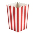thumbnail image 4 of 100-Pack Red/White Paper Popcorn Boxes - Movie Night & Birthday Party Supplies for Candy, Snack Bar Decor | Carnival Concession Essentials(Red), 4 of 6