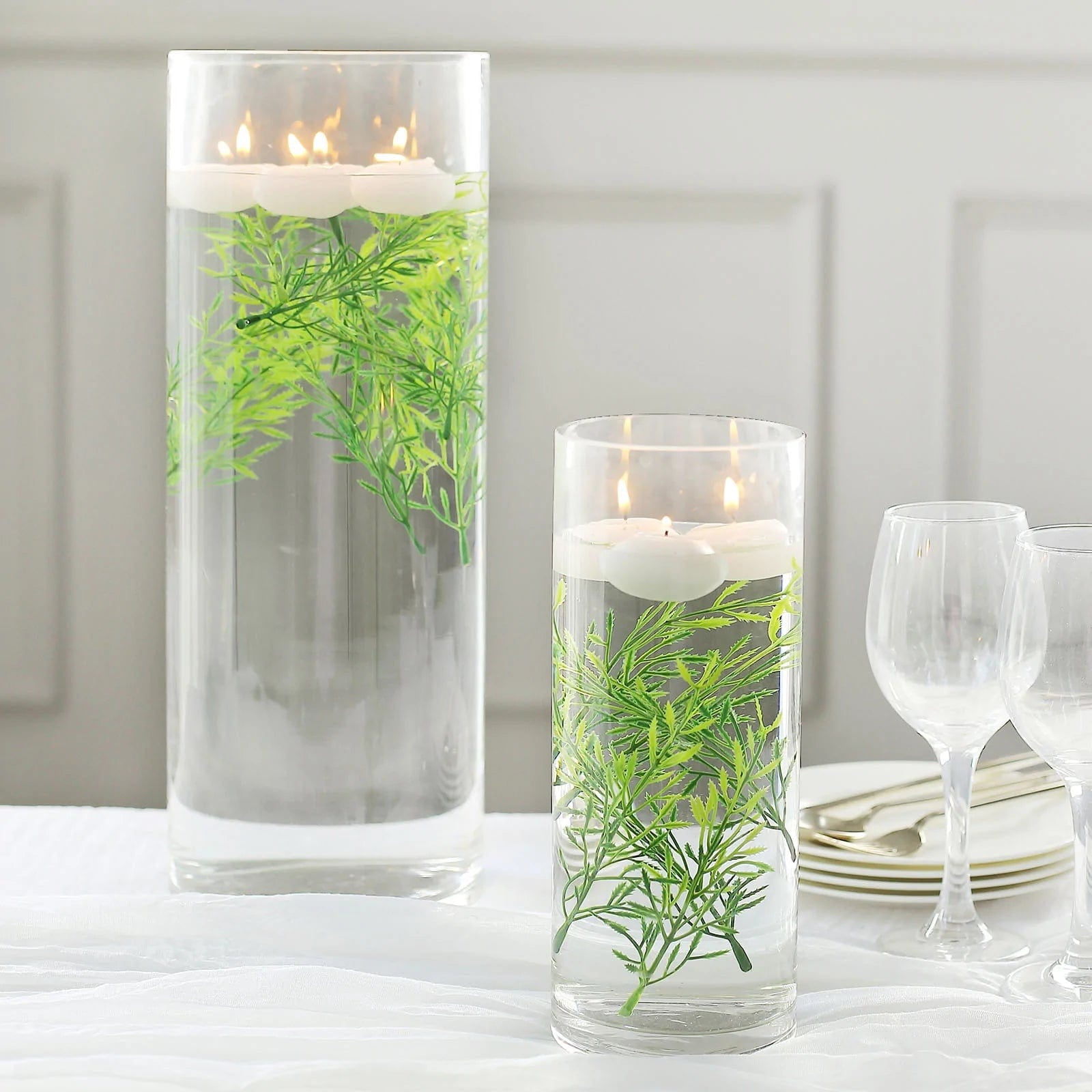 BalsaCircle 25 Green 6" Mini Leaf Artificial Fern Stems Vase Fillers ...