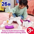 thumbnail image 3 of MEGA BLOKS Build & Enchant Unicorn, Pegasus, Puppy Toy Block Set (26 Pieces) for Toddlers and Kids, 3 of 7