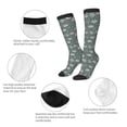 thumbnail image 6 of Daiia Sports Socks Hedgehogs and Flowers Printed Novelty Crew Socks for Men Women Knee High Socks Cotton Socks Soft & Breathable Support Unisex Socks, 6 of 9