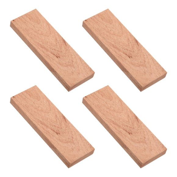 Uxcell 4 Pcs Hardwood Lumber Natural Exotic Woods for DIY Crafts, Brown