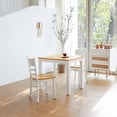 thumbnail image 3 of Livinia Cabin 33.5" Modern Farmhouse Wooden Dining Table (White-Oak), 3 of 7