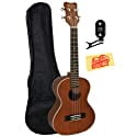 Kohala Akamai AK-T Mahogany Tenor Ukulele Bundle with Gig Bag, Digital Tuner, and Polishing Cloth - Natural