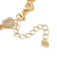 thumbnail image 3 of 2pcs Rack Plating Brass Pave Clear Cubic Zirconia Heart Link Chain Bracelets for Women Cadmium Free & Lead Free Long-Lasting Plated Real 18K golden Plated 7-1/4 inch(18.4cm), 3 of 3