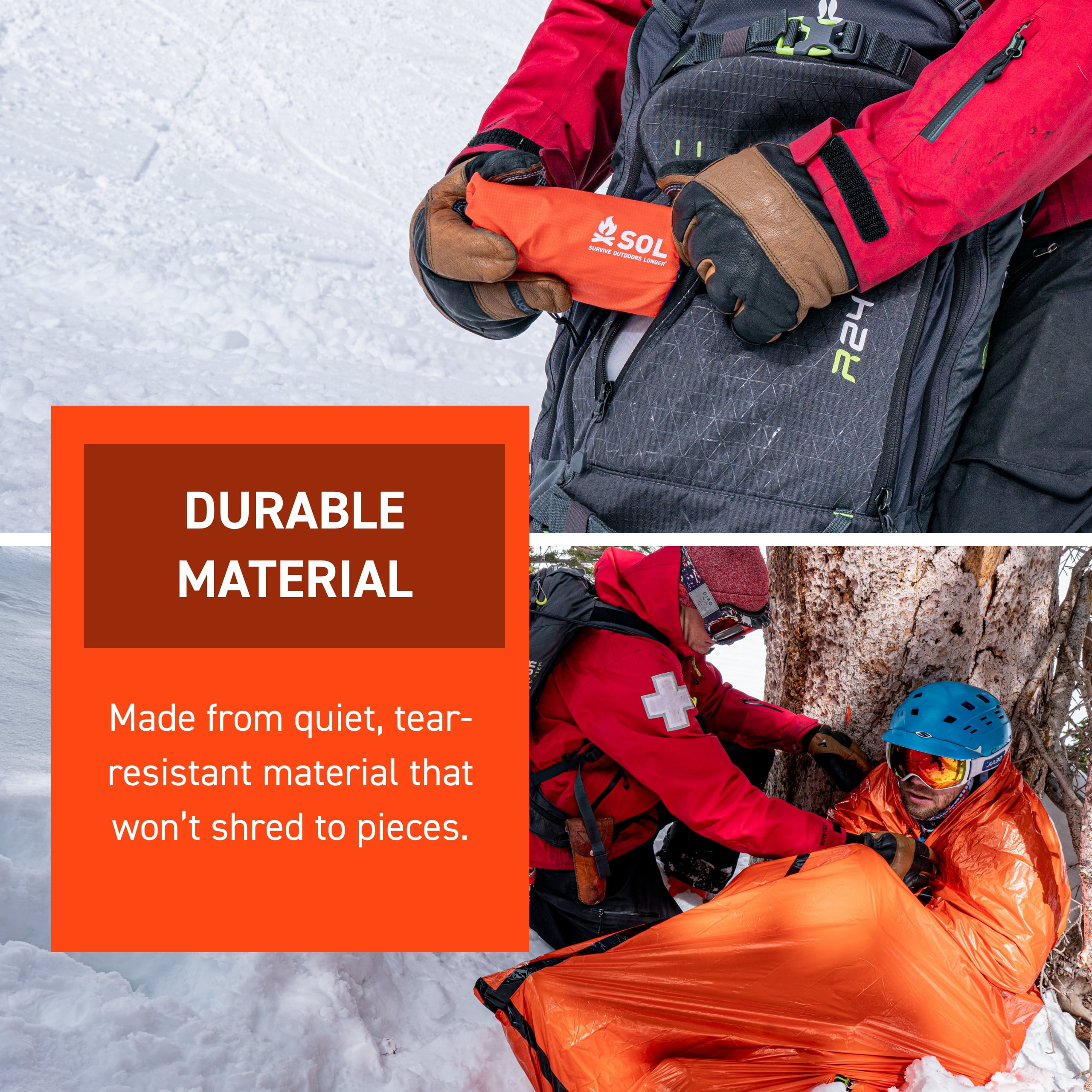 Survive Outdoors Longer Emergency Bivvy XL w/ Rescue Whistle