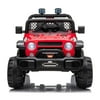 UBesGoo 12V Kids Battery Powered Electric Truck Ride-On Car with RC, Headlights, Music - Red