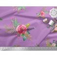 thumbnail image 2 of Soimoi Cotton Duck Fabric Leaves & Anemone Flower Print Fabric by Yard 42 Inch Wide, 2 of 3