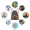 thumbnail image 6 of Sikiie American Flag Deer Art Drawstring Backpack Drawstring Bags, Draw String Back Bag for Sports, Gym, Travel, Swimming, Beach-Medium, 6 of 6