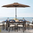 thumbnail image 6 of Devoko  9FT Patio Umbrella Outdoor Table Umbrella with 8 Sturdy Ribs, Brown, 6 of 7