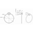thumbnail image 4 of Chrome Plated Towel Ring With Single Rod Towel Rack Accessory Set AI-13348, 4 of 5
