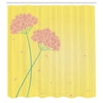 thumbnail image 2 of Ambesonne Allium Flower Shower Curtain, Floral Design Swirls, 69"Wx70"L, Yellow Teal, 2 of 4