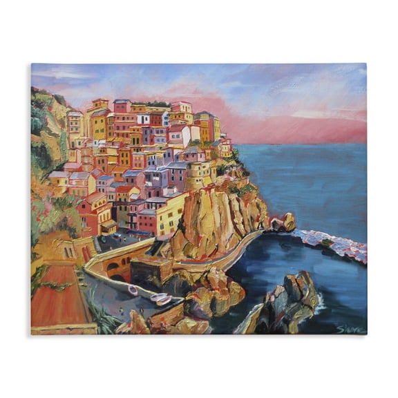 Stupell Industries Cinque Terre Seascape Architecture Canvas Wall Art, design by Maxine Shore