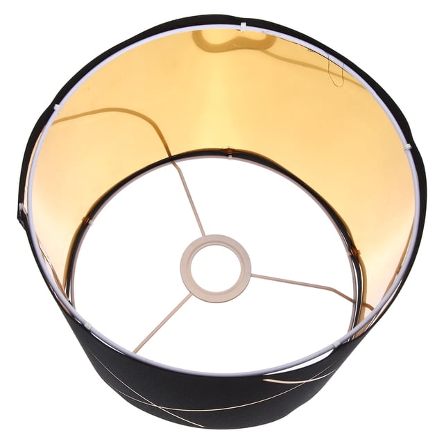 ifundom Modern Fabric Lamp Shade Black Barrel Style For Adults 1Pcs