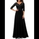 thumbnail image 2 of Vestido Formal para Mujer, Vestido de Madre de la Novia, 3/4, Vestido de Invitada de Boda, Vestido de Noche . Negro XL, 2 of 6