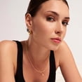 thumbnail image 6 of VEEDOFA Chunky 14K Gold Plated Hoop Earrings for Women, Fashion Hypoallergenic earrings Minimalist Jewelry Gift, 6 of 7