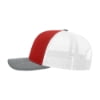 Red / White / Heather Grey