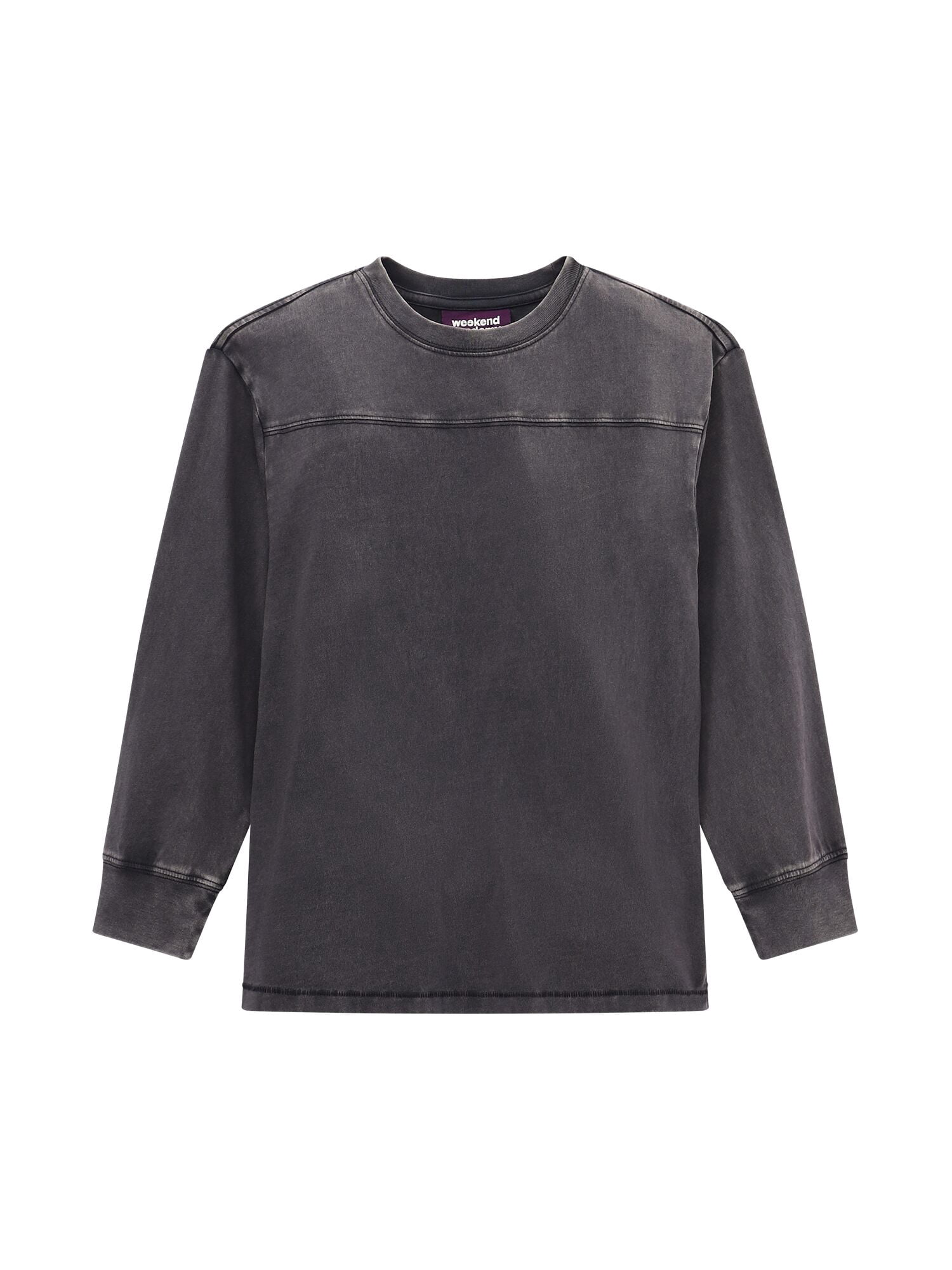 Weekend Academy Boys Football Yoke Cotton T-Shirt with Long Sleeves, Sizes 4-18