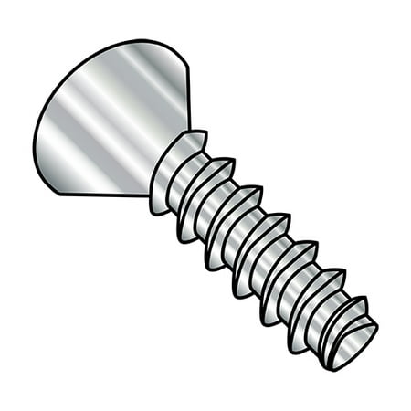 

6-19X3/8 Phillips Flat Thread Rolling Screws 48-2 Fully Threaded 18-8 S/S Passivated & Wax (Pack Qty 5 000) BC-0606LPF188