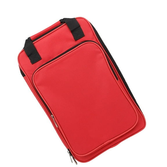 Supvox Musical Instrument Bag Waterproof Percussion Case for Music Practice Red 1Pcs