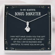 To My Bonus Daughter - Alluring Beauty Necklace, Step daughter, Adopted daughter, daughter in law gift, future daughter, from step dad, from step mom, from step dad