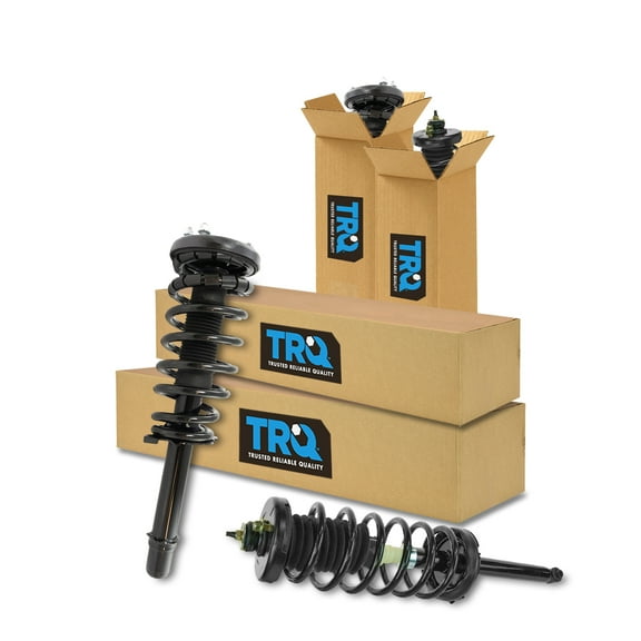 TRQ Front and Rear Strut & Coil Spring Assembly Set Driver & Passenger Sides Fits Select 99-03 Acura TL