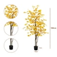 thumbnail image 2 of Artificial Maple Tree, 3.9ft/4.9ft/5.9ft Fake Potted Maple Tree With Planter Large Faux Tree Indoor For Farmhouse Home Wedding Floor Living Room Decoration, 2 of 8