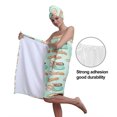thumbnail image 5 of Colevkie Women's 2 Pieces Shower Skirt Hair Drying Cap Set for Bathroom Travel Sauna Beach Spa Absorbent Soft Adjustable Bath Towel Shower Cap Printed Fashion Elements Pattern, 5 of 8