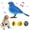 Blue, variant on Clearance Desktop Ornament under $10,Singing Chirping Bird Toy Artificial Bird Toy Realistic Chirping And Motion Cute Interactive Bird Toy Simulation Bird Toys For Kids Desk Battery Operated Des