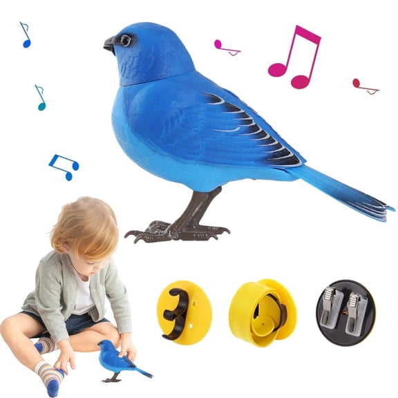 Clearance! Singing Chirping Bird Toy Artificial Bird Toy Realistic Chirping And Motion Cute Interactive Bird Toy Simulation Bird Toys For Kids Desk Battery Operated Des