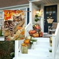 thumbnail image 2 of Fall Cat House Flag 28 x 40 Vertical Double Sided Autumn Leaves Thanksgiving Holiday Outside Decorations Burlap Yard Flag BW699-40, 2 of 6